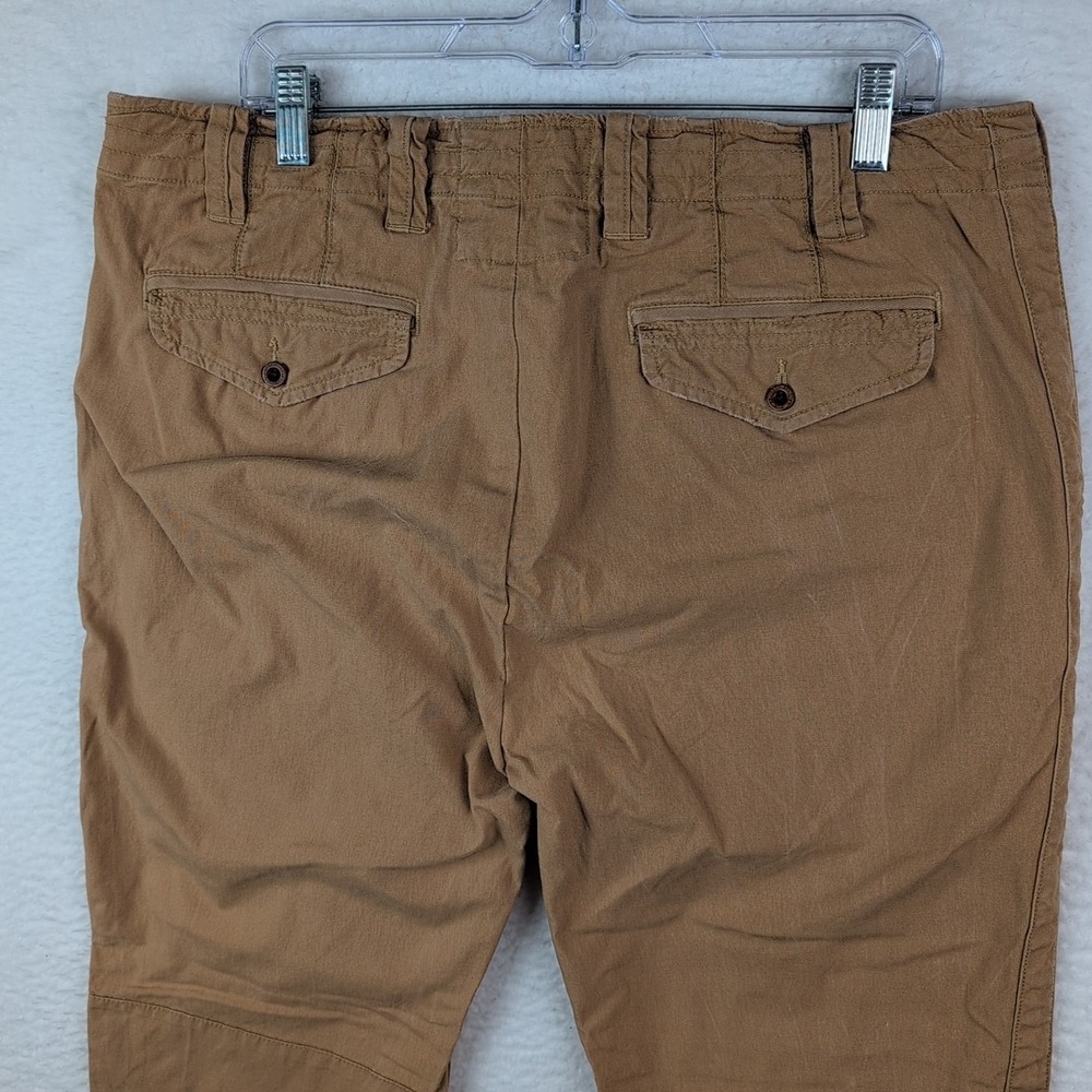 VTG Polo Ralph Lauren Bleecker Pants Men's 36x30 Tan Paratrooper Cargo Cinch - Picture 9 of 11